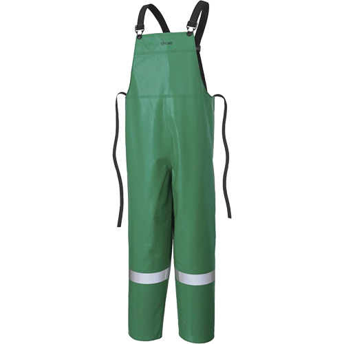 P43 035 CA-43&reg; FR Chemical- & Acid-Resistant Safety Bib Pants, Small, Green Fastek