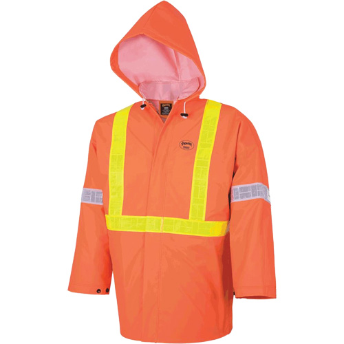 R85 Element FR FR 3-Piece Safety Rain Suit, PVC, Small, High-Visibility Orange Fastek