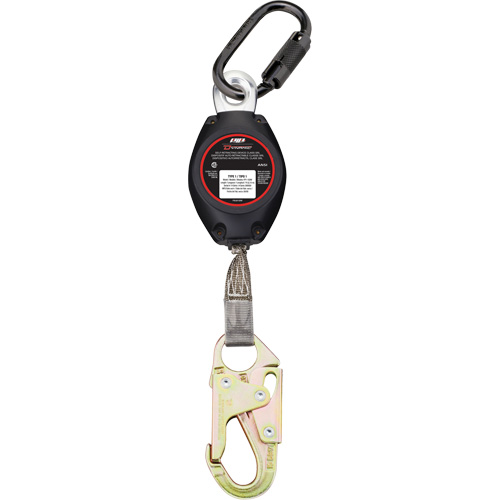Dynamic Small Snap Hook Self-Retracting Lifeline, 7', Polyester, Swivel Fastek