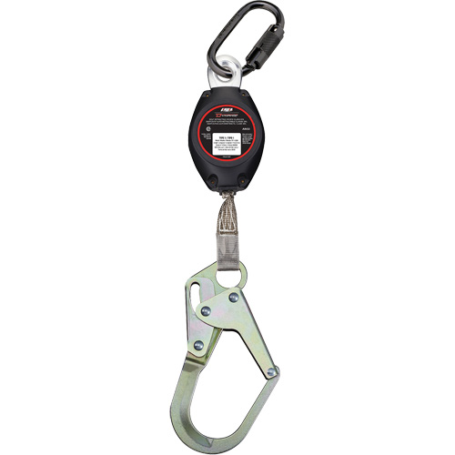 Dynamic Medium Snap Hook Self-Retracting Lifeline, 7', Polyester, Swivel Fastek