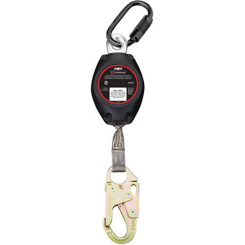 Dynamic Small Snap Hook Self-Retracting Lifeline, 11', Polyester, Swivel Fastek