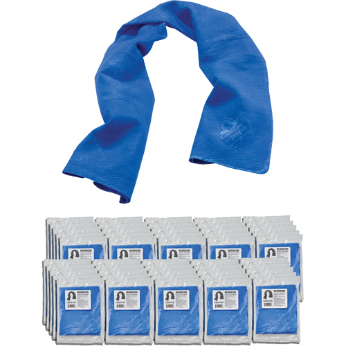 Serviette de refroidissement par &eacute;vaporation Chill-Its 6602, Bleu Fastek