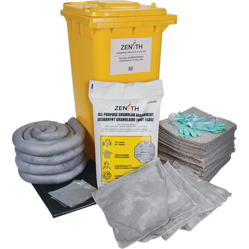 Spill Kit, Universal, Bin, 63 US gal. Absorbancy Fastek