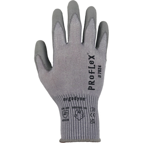 Gants r&eacute;sistant &agrave; la coupe Proflex 7024, Taille Petit, Calibre 13, Rev&ecirc;tement Polyur&eacute;thane, Enveloppe en Polyester/PEHP/Spandex, ASTM ANSI niveau A2/EN 388 niveau B Fastek