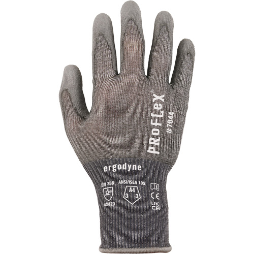 Gants r&eacute;sistant &agrave; la coupe Proflex 7025, Taille Petit, Calibre 18, Rev&ecirc;tement Polyur&eacute;thane, Enveloppe en Nylon/PEHP/Spandex, ASTM ANSI niveau A2/EN 388 niveau B Fastek