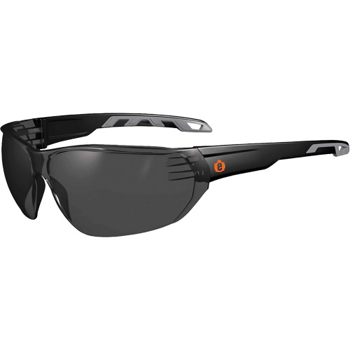 Skullerz VALI Frameless Safety Glasses, Smoke Lens, Anti-Fog/Anti-Scratch, ANSI Z87+/Meets/Exceeds CSA Z94.3 Fastek