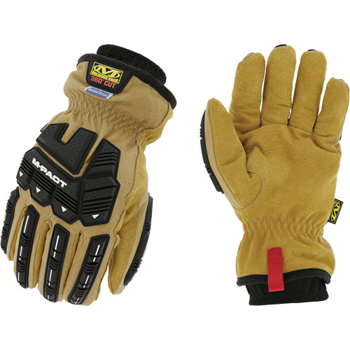 Coldwork Waterproof M-Pact&reg; Driver Gloves, 8, Grain Leather Palm, Elastic Cuff Fastek