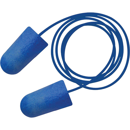 Bouchons d'oreilles biosourc&eacute;s d&eacute;tectables par le m&eacute;tal Food Pro Bullet BioSoft, Avec cordon, Taille unique, Vrac - Boîte, NRR dB 32 Fastek