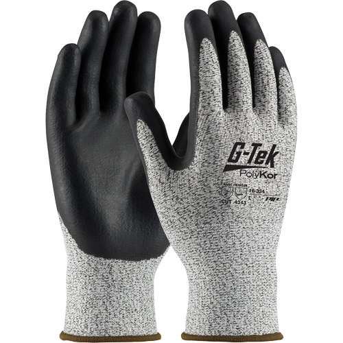 Gants r&eacute;sistants &agrave; la coupe G-Tek, Taille T-petit, Calibre 13, Rev&ecirc;tement Nitrile, Enveloppe en PolyKor, ASTM ANSI niveau A2/EN 388 niveau 3/EN 388 niveau B Fastek
