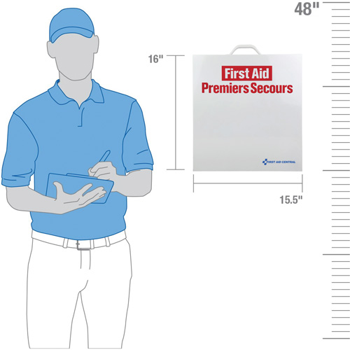 Armoire pour premiers soins SmartCompliance, R&eacute;pond &agrave; la norme CSA Z1220-17 type 2 environnements &agrave; faible risque, Moyen (26-50 travailleurs) Fastek