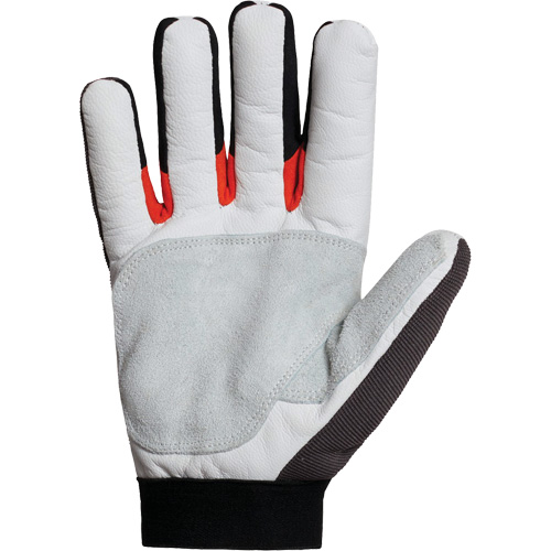 Clutch Gear&reg; Thinsulate Mechanic's Gloves, Grain Goatskin/Split Leather Palm, Size Small/7 Fastek