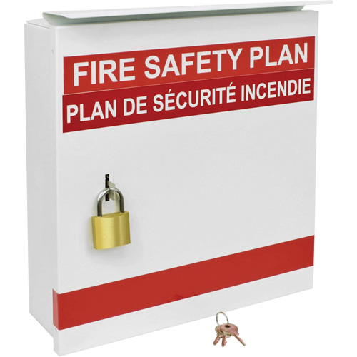 Boîte pour plan de s&eacute;curit&eacute; en cas d'incendie Fastek