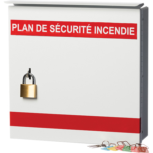 Boîte pour plan de s&eacute;curit&eacute; en cas d'incendie Fastek