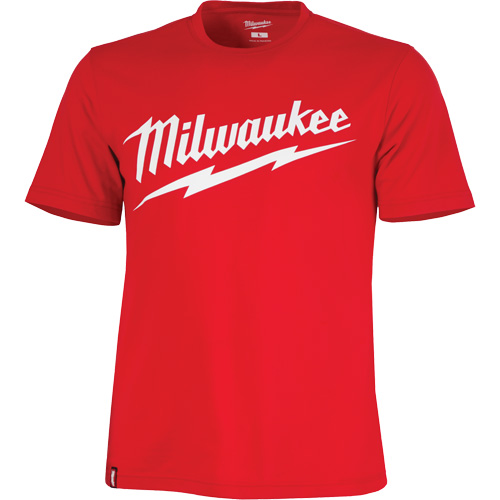 Heavy-Duty Short-Sleeved T-Shirt with Milwaukee&reg; Logo, Men's, Small, Red Fastek