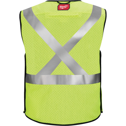 Gilet de s&eacute;curit&eacute; &agrave; maille d&eacute;tachable, Noir/Jaune lime haute visibilit&eacute;, Moyen/Petit Fastek