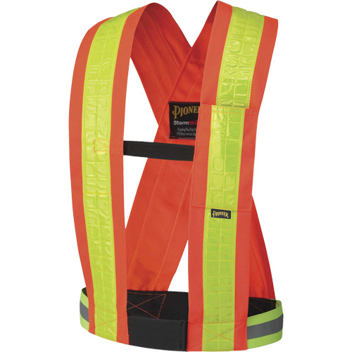5593 Safety Sash, High Visibility Orange, Yellow Reflective Colour, One Size Fastek