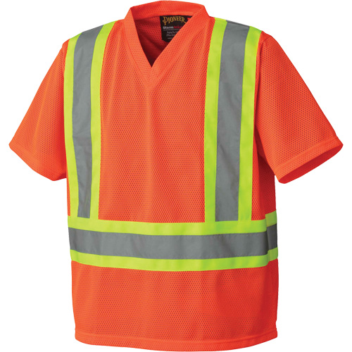 5992P T-shirt de s&eacute;curit&eacute;, Polyester, Moyen, Orange haute visibilit&eacute; Fastek