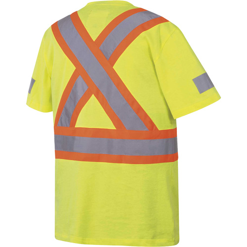 6980 T-shirt de s&eacute;curit&eacute;, Coton, Moyen, Jaune lime haute visibilit&eacute; Fastek