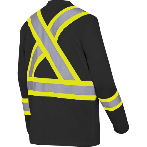 6983 Chandail de s&eacute;curit&eacute; &agrave; manches longues, Coton, Moyen, Noir Fastek