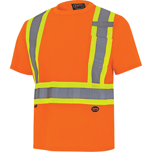 6990 Chandail de s&eacute;curit&eacute; en il-de-perdrix, Polyester, T-petit, Orange haute visibilit&eacute; Fastek