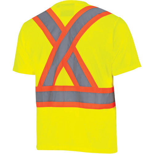 6991 Chandail de s&eacute;curit&eacute; en il-de-perdrix, Polyester, Petit, Jaune lime haute visibilit&eacute; Fastek