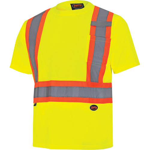 6991 Chandail de s&eacute;curit&eacute; en il-de-perdrix, Polyester, Petit, Jaune lime haute visibilit&eacute; Fastek