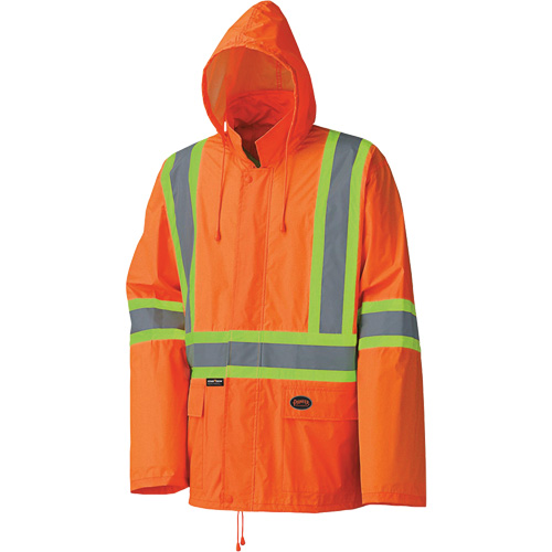 5598 Combinaison de pluie imperm&eacute;able et l&eacute;g&egrave;re, Polyester/PVC, Petit, Orange haute visibilit&eacute; Fastek