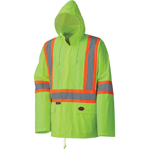 5599 Combinaison de pluie imperm&eacute;able et l&eacute;g&egrave;re, Polyester/PVC, T-petit, Jaune lime haute visibilit&eacute; Fastek