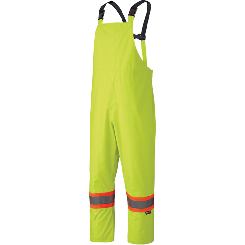 5609 210D Waterproof Rain Suit, Polyester/PVC, X-Small, High Visibility Lime-Yellow Fastek