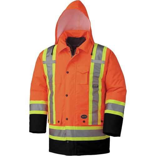5020BB Manteau de s&eacute;curit&eacute; 7 en 1 imperm&eacute;able, Orange haute visibilit&eacute;, 2T-Grand Fastek