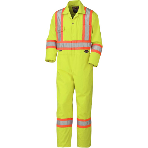 5512 Coveralls, 36, High Visibility Lime-Yellow Fastek