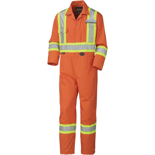 5513T Industrial Wash Coveralls, 40 (Tall), High Visibility Orange Fastek