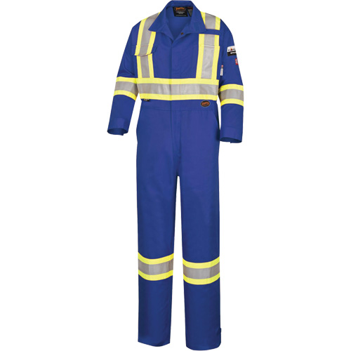5558A High-Visibility Flame-Resistant Coveralls, Size 40, Royal Blue, 11 cal/cm² Fastek