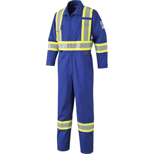 7704 FR-Tech&reg; High-Visibility Coveralls, Size 42, Royal Blue, 10 cal/cm²/9.7 cal/cm² Fastek