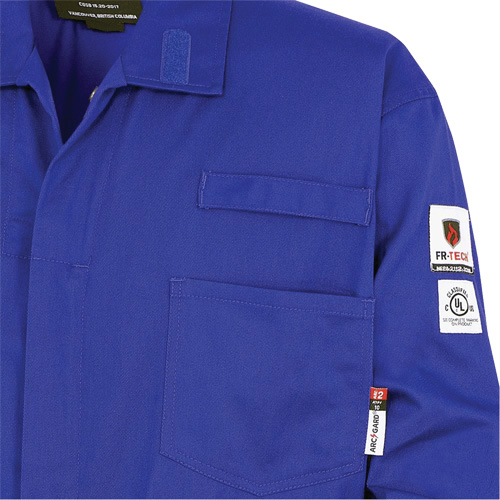 7779 FR-Tech&reg; 88/12 Arc Rated Flame Resistant Coveralls, Size 36, Royal Blue Fastek