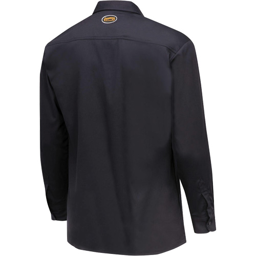 7742 FR-Tech&reg; Flame-Resistant Safety Shirt, Small, Navy Blue Fastek