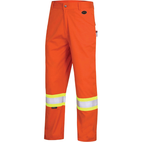7763 FR-Tech&reg; 88/12 Arc Rated High-Visibility Safety Pants, 36, x 34, High Visibility Orange, 9.7 cal/cm² Fastek