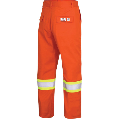 7763 FR-Tech&reg; 88/12 Arc Rated High-Visibility Safety Pants, 36, x 34, High Visibility Orange, 9.7 cal/cm² Fastek