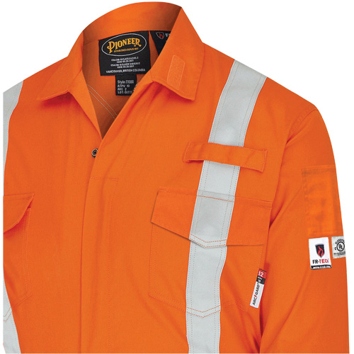 7702BB Combinaison de s&eacute;curit&eacute; FR-Tech 2 tons, Taille 36, Bleu marin/Orange, 10 cal/cm² Fastek