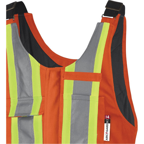 5534A Flame-Resistant Quilted Safety Overalls, Small, Orange Fastek