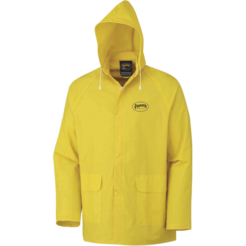 577J Rain Jacket, Polyester/PVC, Small, Yellow Fastek