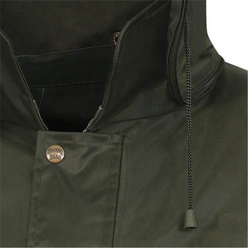 D8120J Manteau &agrave; capuchon ind&eacute;chirable Nailhead pour planteur d'arbres, Polyester/PVC, T-petit, Vert Fastek