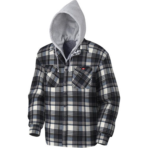 415BG Quilted Hooded Shirt, Men's, X-Small, Multi-Colour Fastek