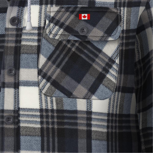 415BG Quilted Hooded Shirt, Men's, X-Small, Multi-Colour Fastek