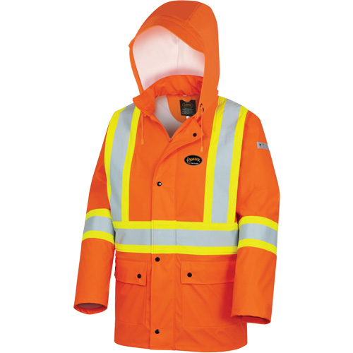 5892PKT High-Visibility FR Waterproof Safety Jacket, X-Small, High Visibility Orange Fastek
