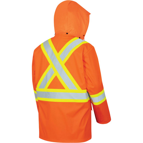 5892PKT High-Visibility FR Waterproof Safety Jacket, X-Small, High Visibility Orange Fastek