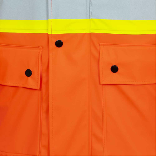 5892PKT High-Visibility FR Waterproof Safety Jacket, X-Small, High Visibility Orange Fastek