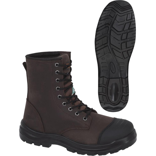 1028 Bottes de travail 8" marron, Cuir, Embout Acier, Taille 10 Fastek