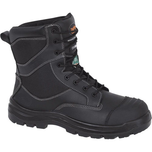 1050 Black Composite Safety Work Boots, Leather, Size 14, Impermeable Fastek
