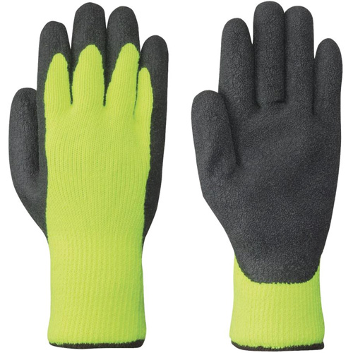 5322 High-Visibility Seamless Knit Gloves, Medium, Latex Coating Fastek